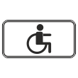 Дорожный знак 8.17 «Инвалиды» (металл 0,8 мм, II типоразмер: 350х700 мм, С/О пленка: тип Б высокоинтенсив.)